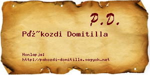 Pákozdi Domitilla névjegykártya